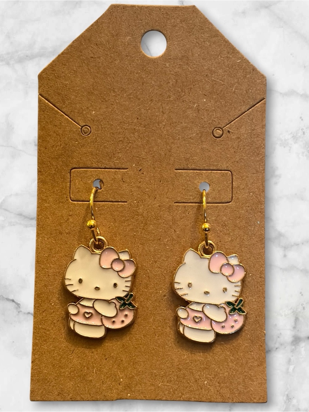 Hello Kitty Pink Strawberry Earrings